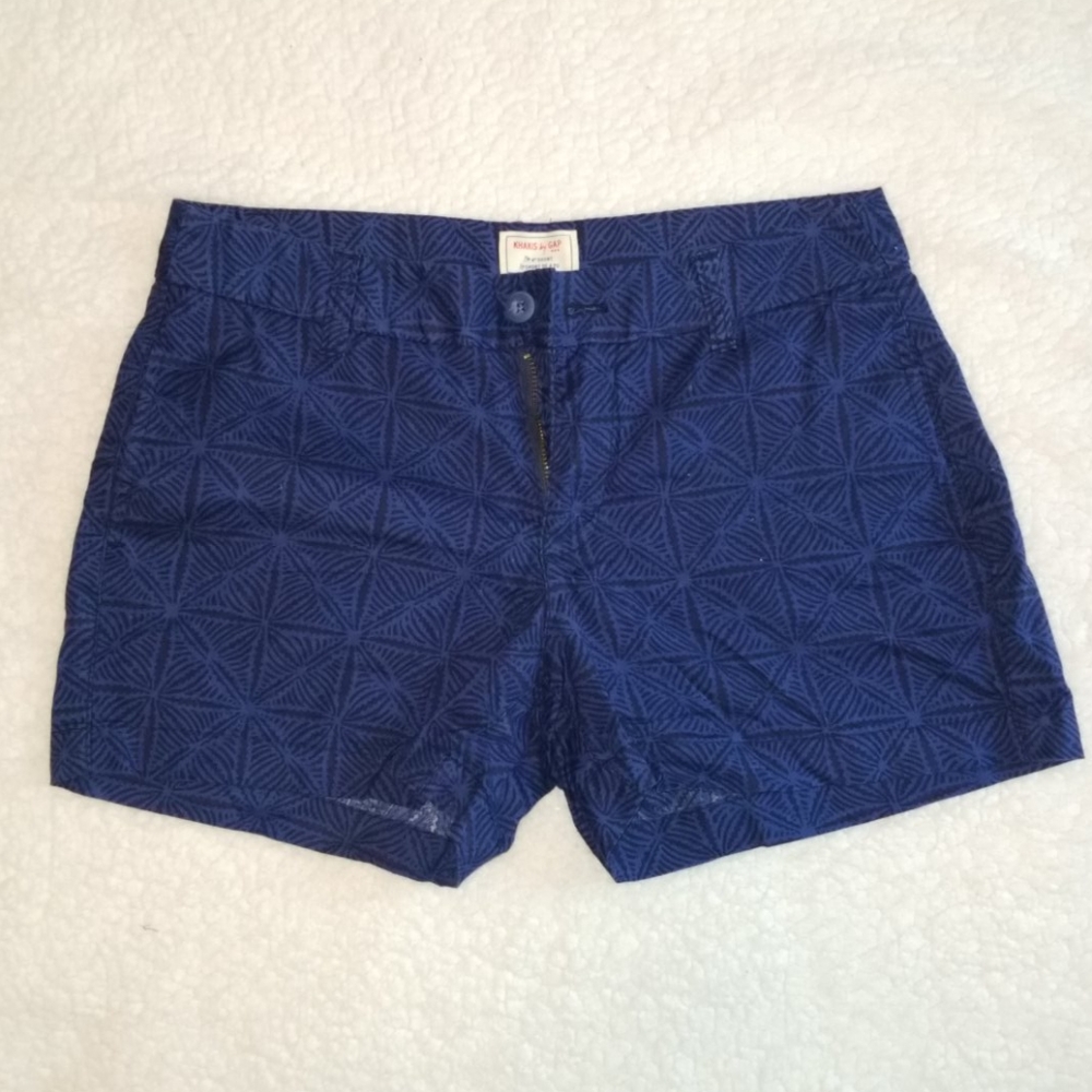 Blue Patterned Shorts